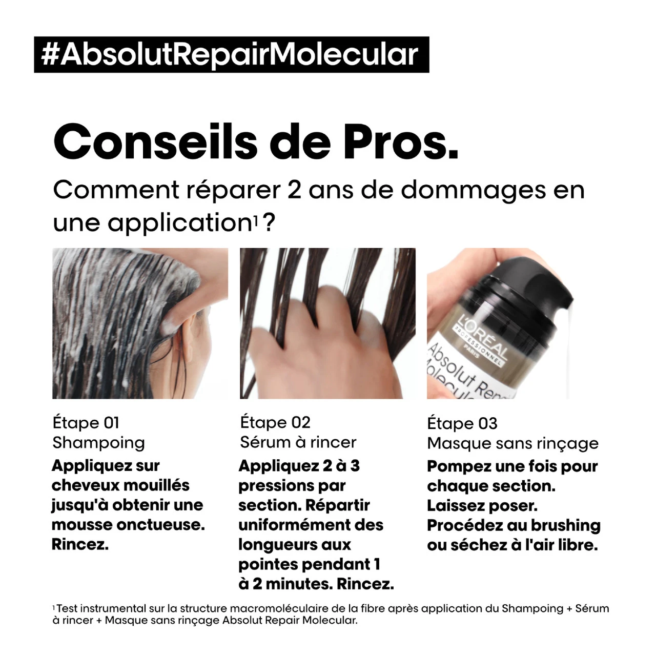 Shampooing Absolut Repair Molecular L'Oréal Professionnel 300 Ml 6 Shampooing Absolut Repair Molecular L'Oréal Professionnel 300 Ml – Image 6