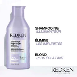 Shampoing Blondage High Bright Redken 1000ml -Capillaires Produits Magasin high bright shp 1 11079.1694764551